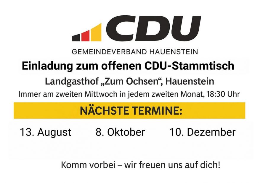 Einladung zum Stammtisch